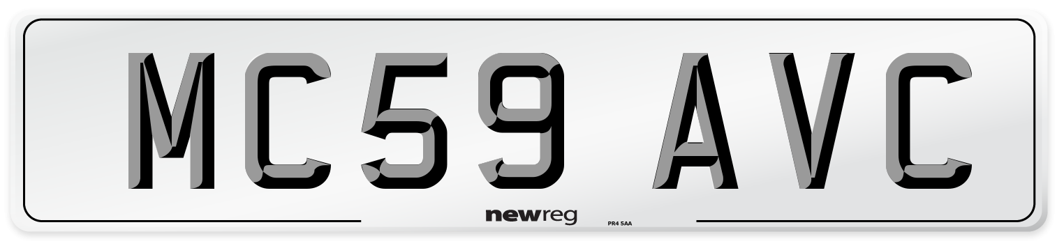 MC59 AVC Number Plate from New Reg